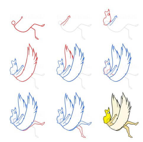 How to draw Fallen angel