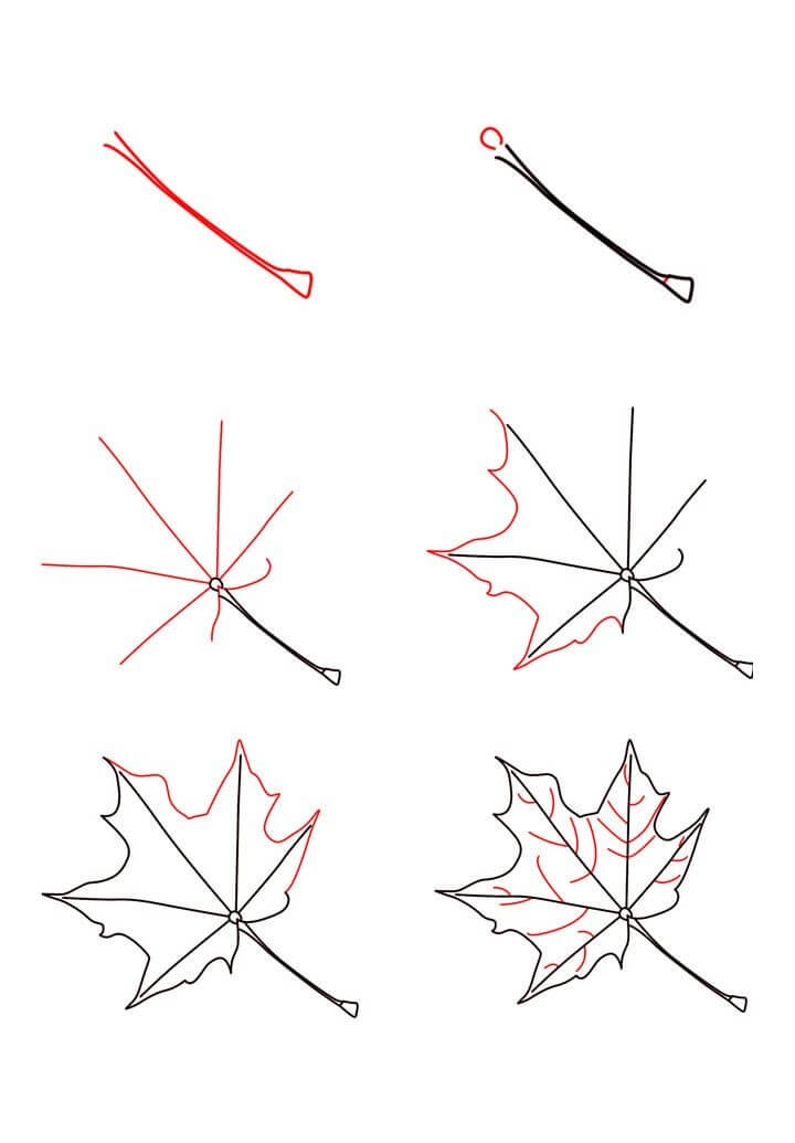 How to draw Falling leaves (1)