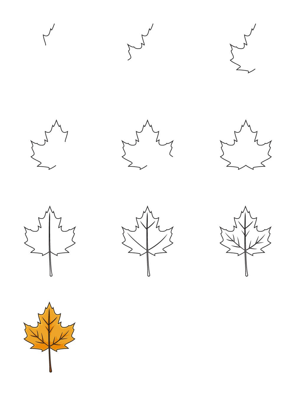 Falling leaves (7) Drawing Ideas