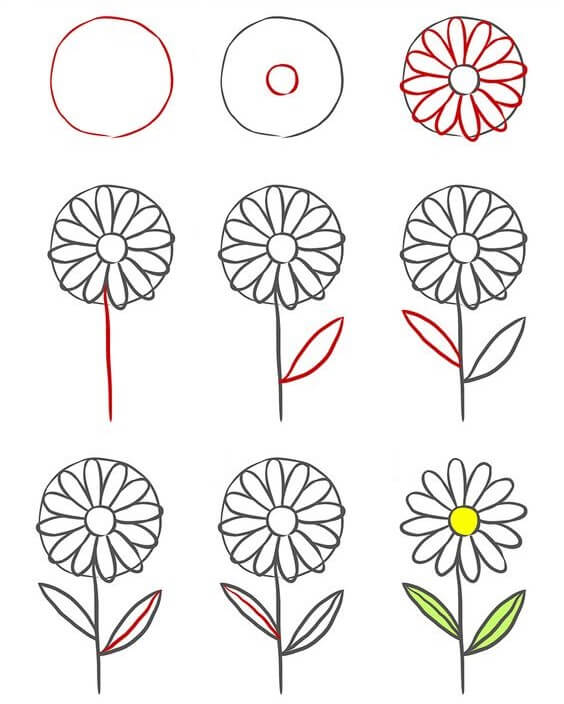 Flower idea (30) Drawing Ideas