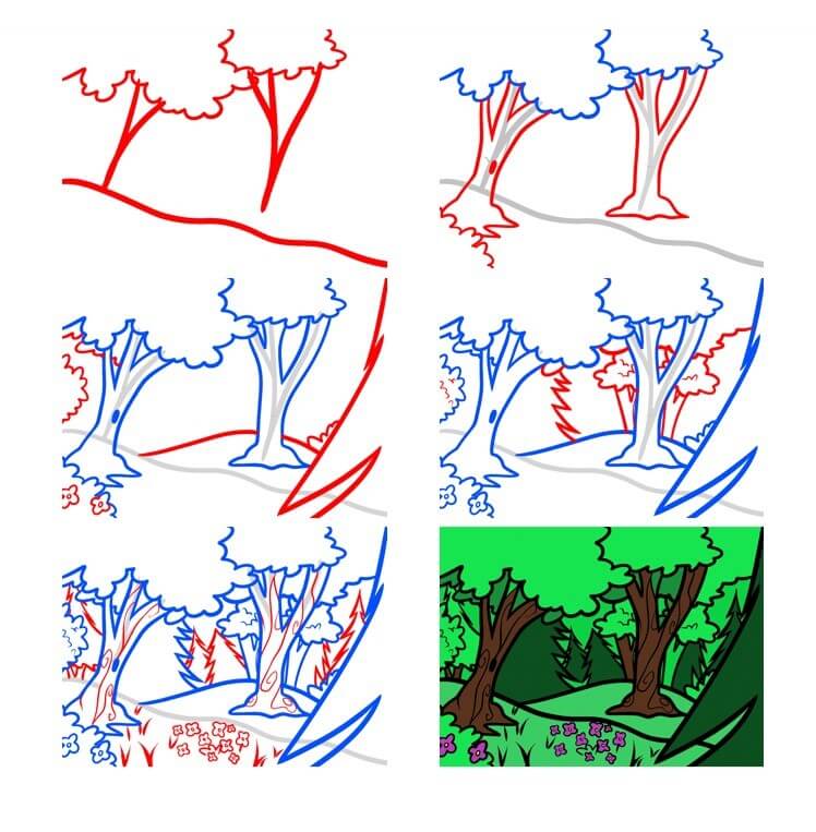 Forest Drawing Ideas