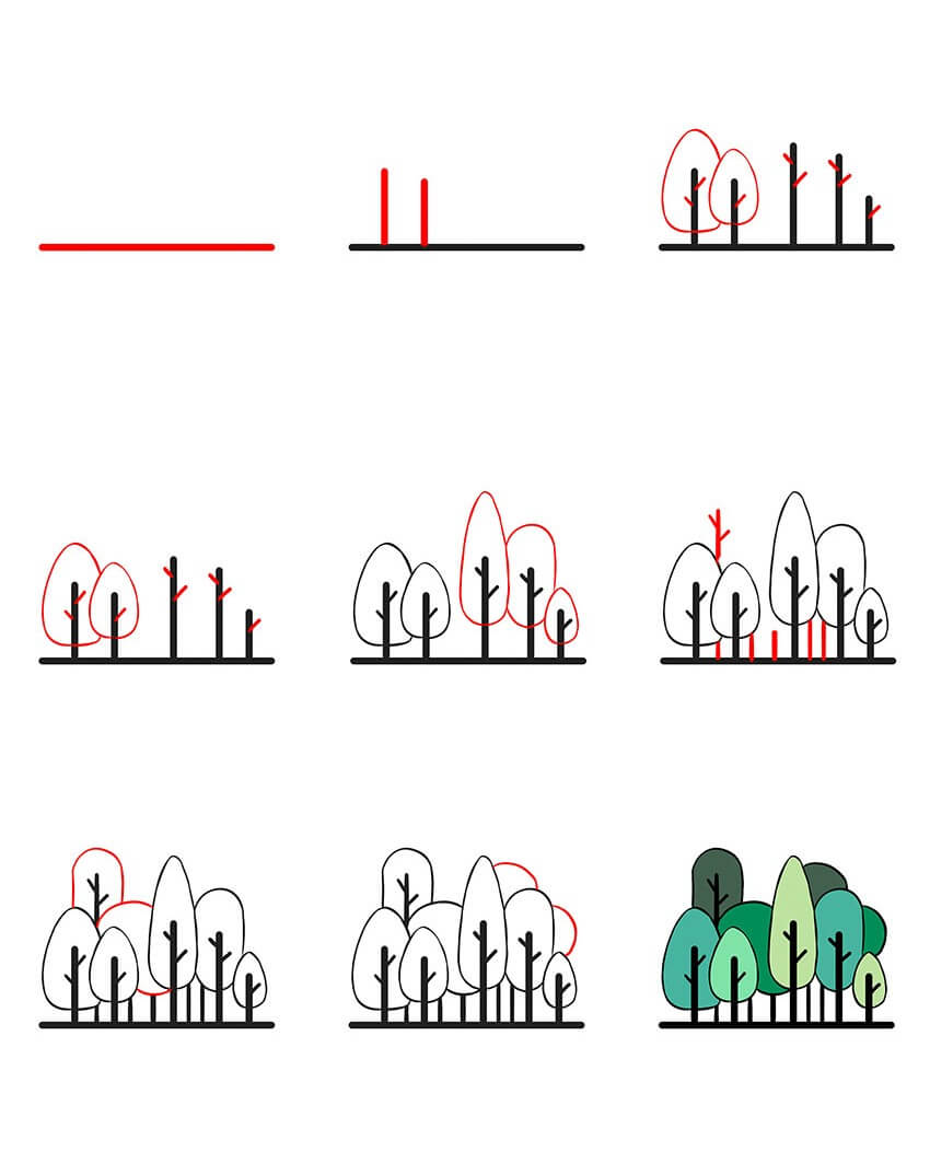 How to draw Foest idea (9)