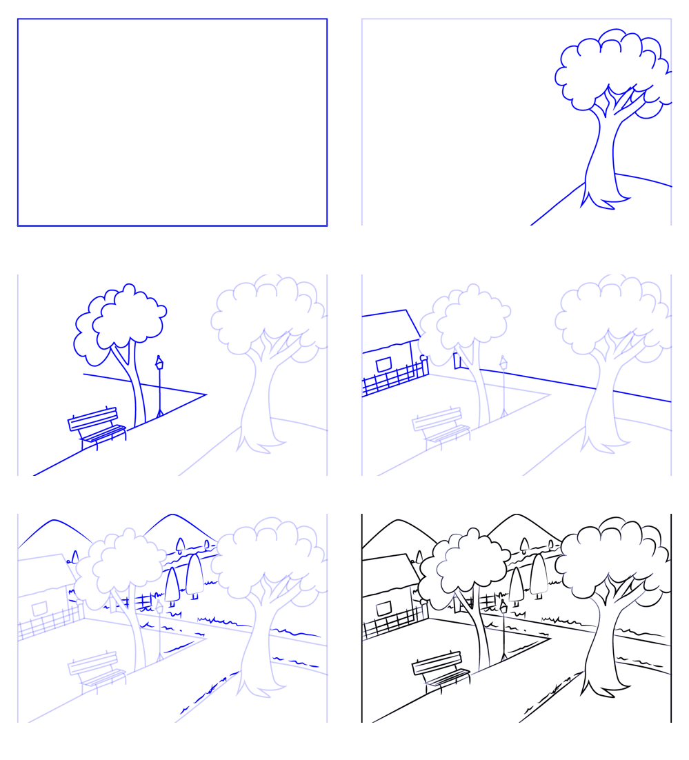 How to draw Garden idea (15)