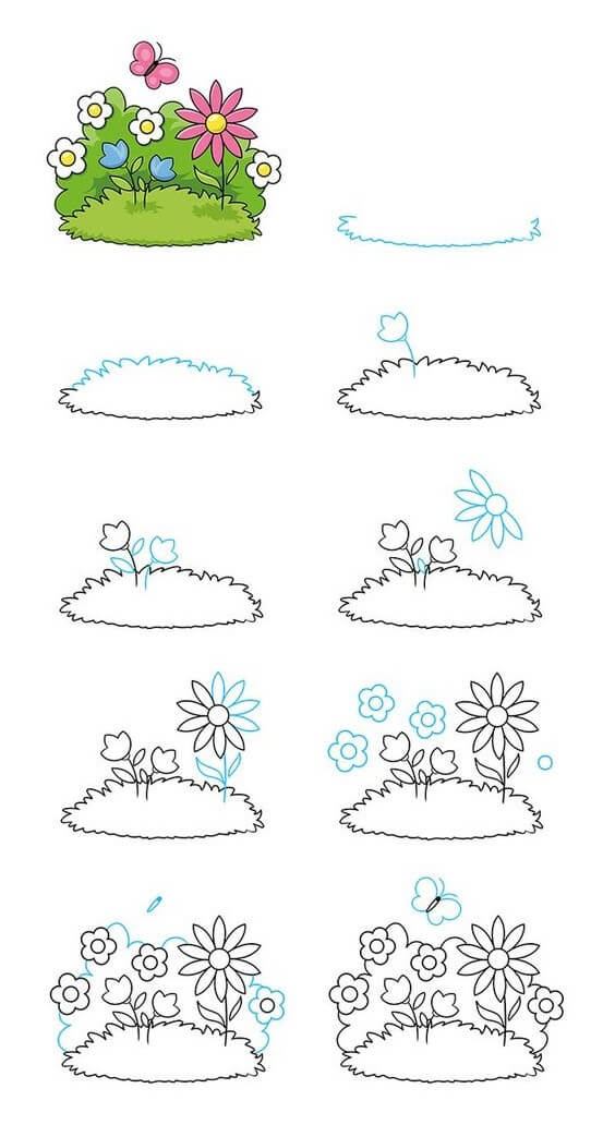 How to draw Garden idea (5)