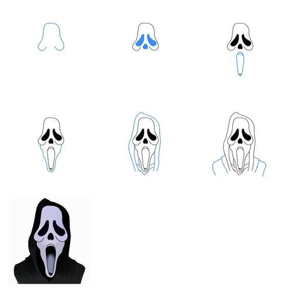 Ghost face (1) Drawing Ideas