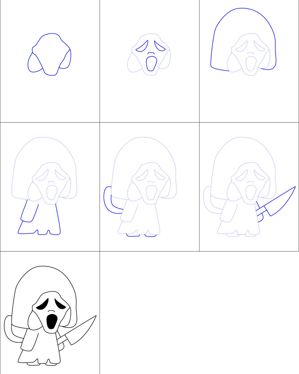 Ghost face (10) Drawing Ideas