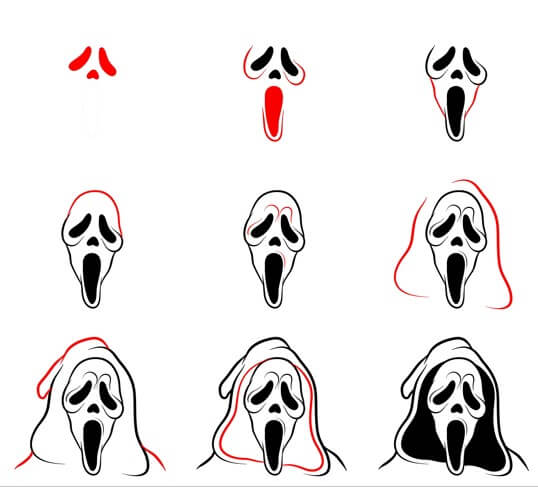 Ghost face (3) Drawing Ideas