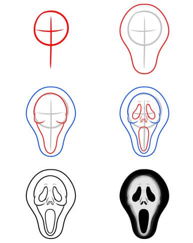 Ghost face (4) Drawing Ideas