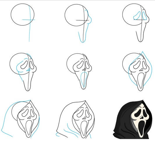 Ghost face (5) Drawing Ideas