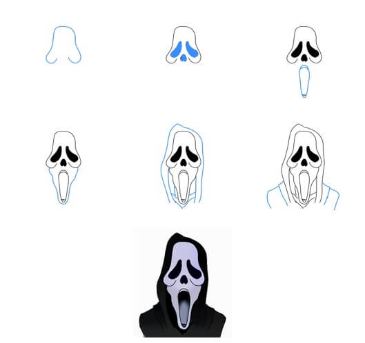 Ghost face (7) Drawing Ideas