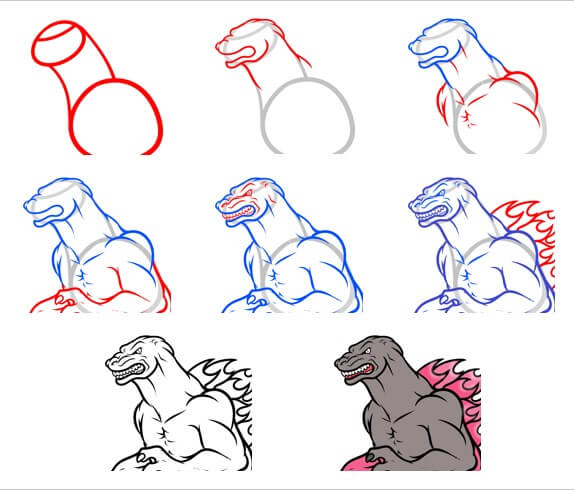 Godzilla idea (15) Drawing Ideas