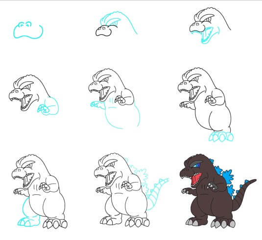 Godzilla idea (18) Drawing Ideas