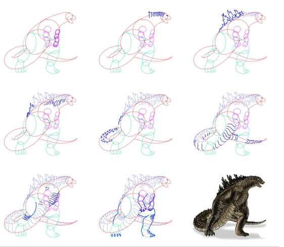Godzilla idea (19) Drawing Ideas