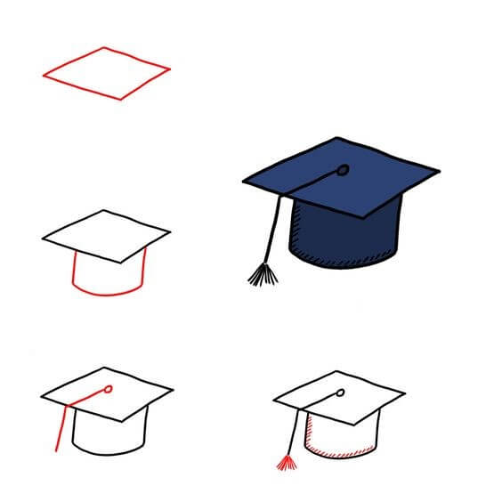 How to draw Graduation cap idea (1)