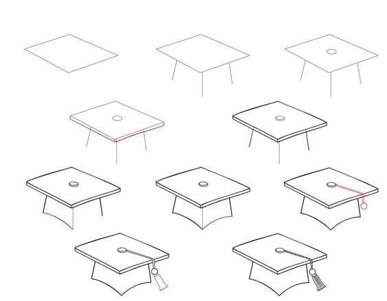 How to draw Graduation cap idea (10)