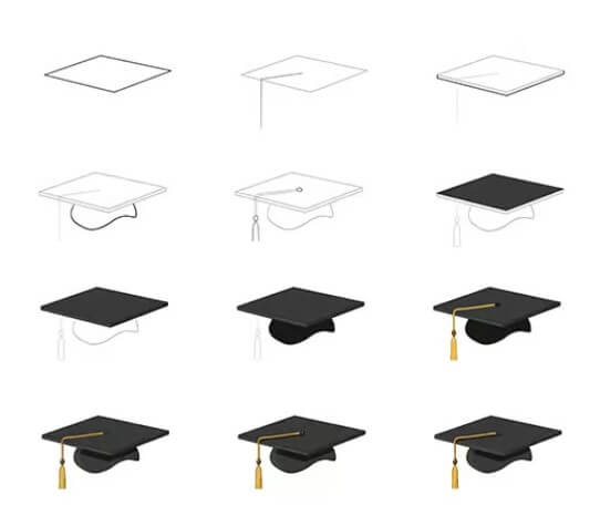 How to draw Graduation cap idea (14)