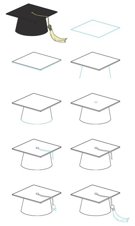 How to draw Graduation cap idea (6)