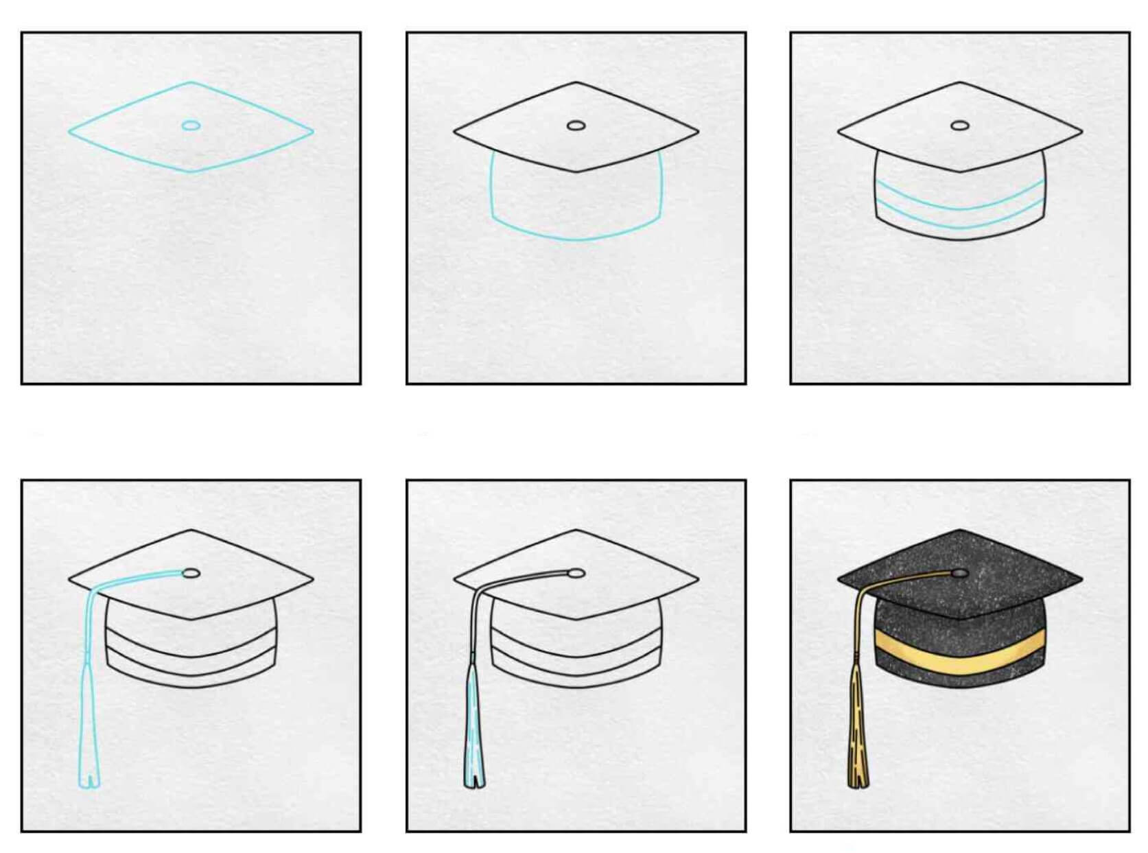 How to draw Graduation cap idea (7)