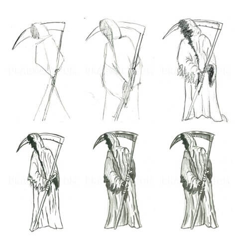 How to draw Grim reaper idea (16)