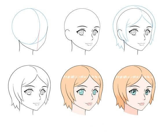 How to draw Hair idea (2)