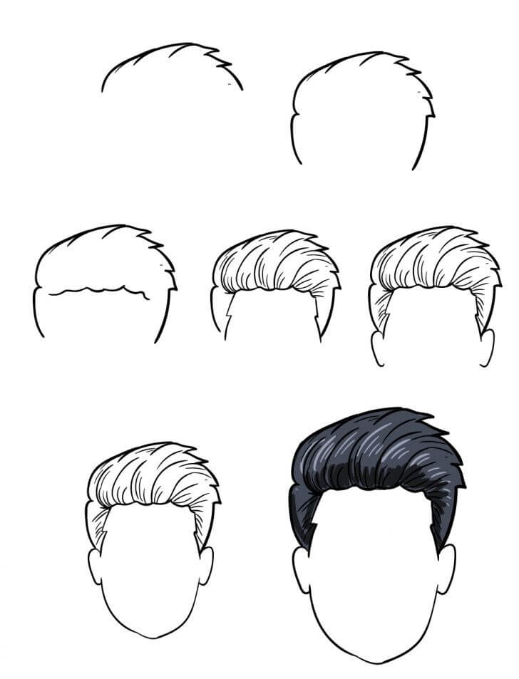 How to draw Hair idea (23)