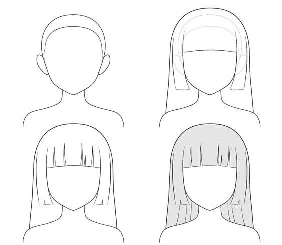 How to draw Hair idea (26)