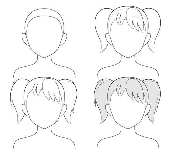 How to draw Hair idea (27)