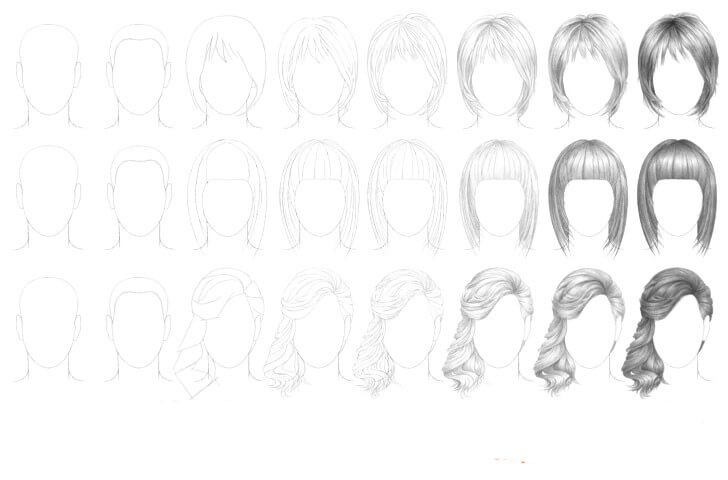 How to draw Hair idea (31)