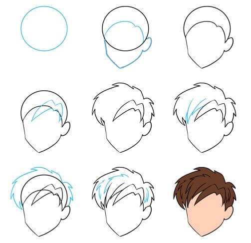 How to draw Hair idea (40)