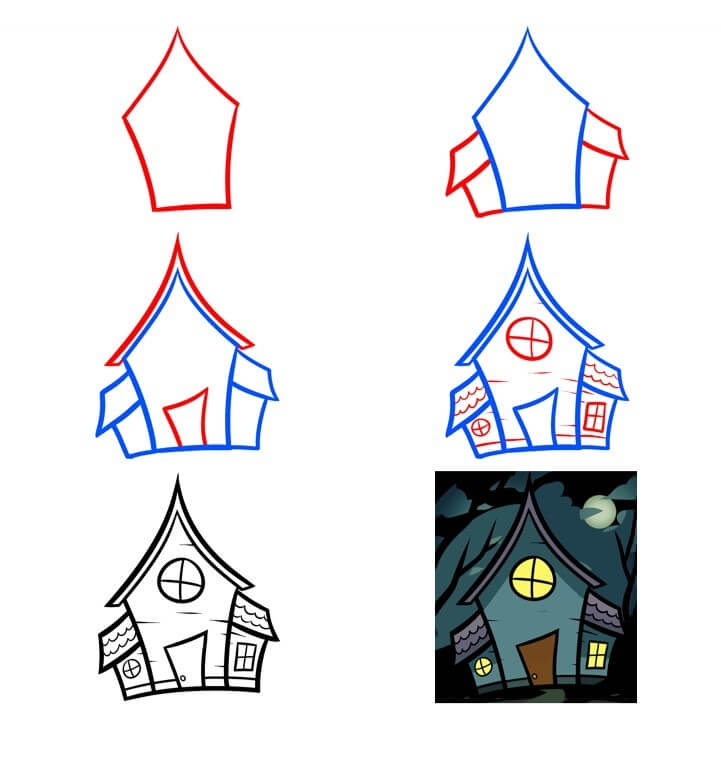Haunted House idea (19) Drawing Ideas