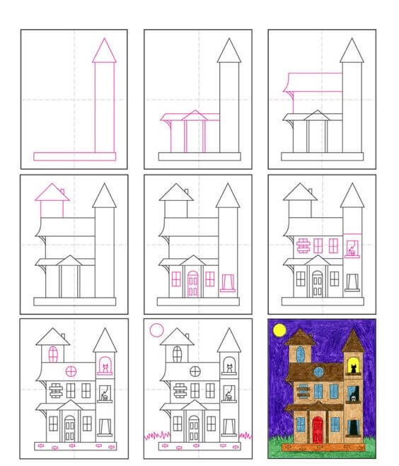 Haunted House idea (3) Drawing Ideas