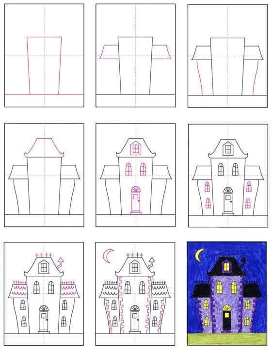 Haunted House idea (5) Drawing Ideas