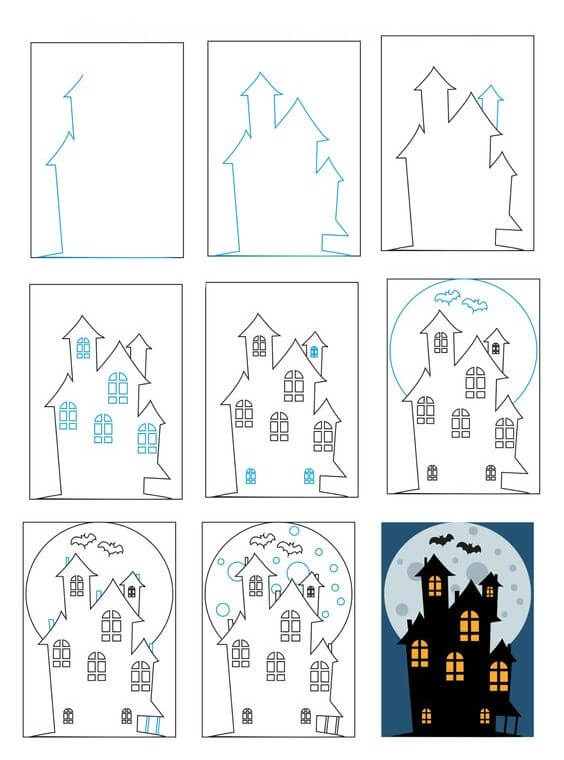 Haunted House idea (6) Drawing Ideas