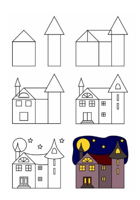 Haunted House idea (8) Drawing Ideas