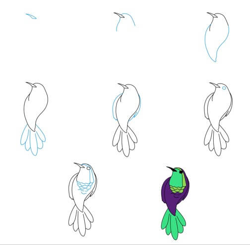Hummingbird idea (23) Drawing Ideas