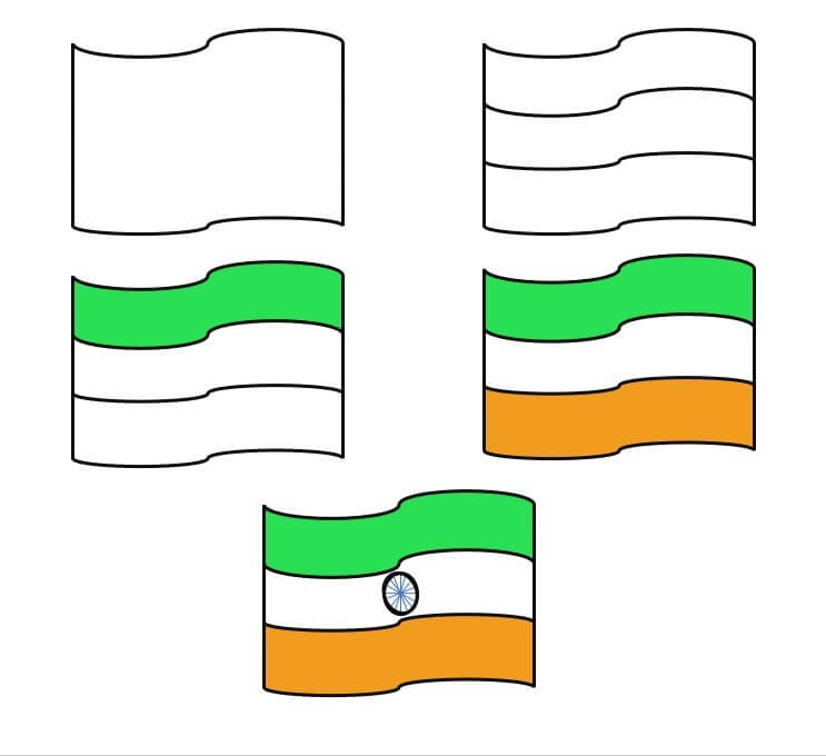 India flag idea (10) Drawing Ideas