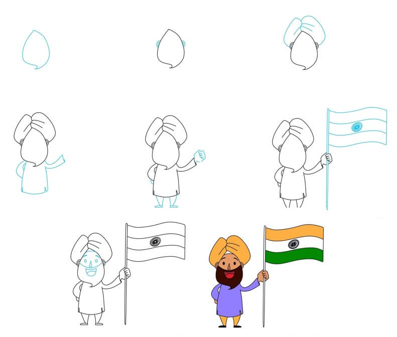 India flag idea (2) Drawing Ideas