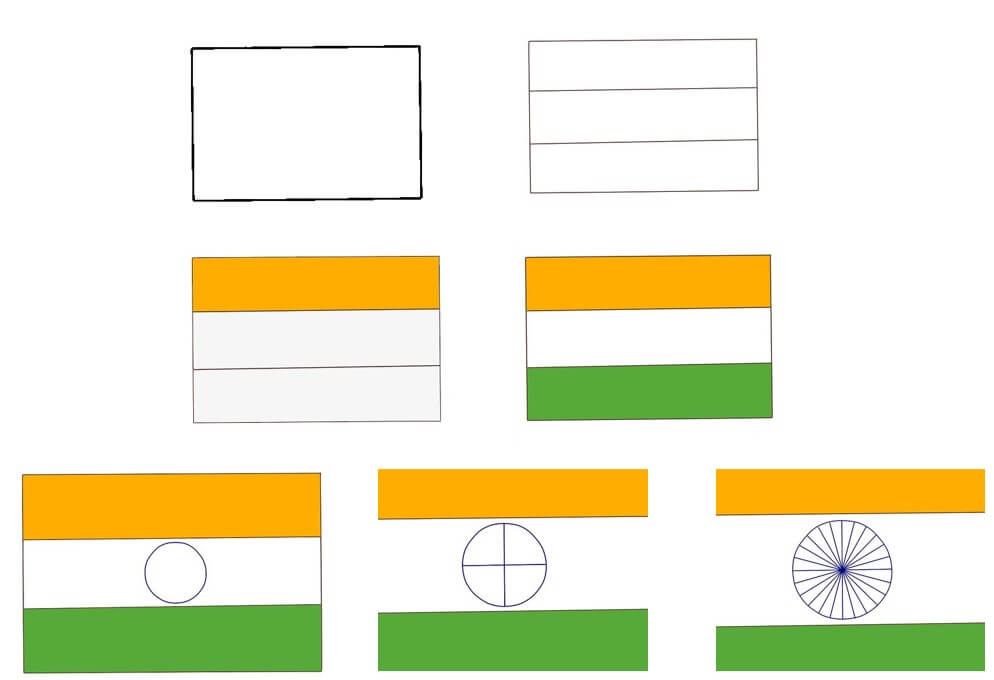 India flag idea (6) Drawing Ideas