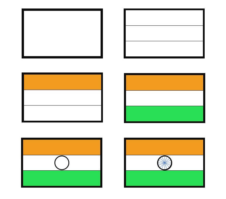 India flag Drawing Ideas