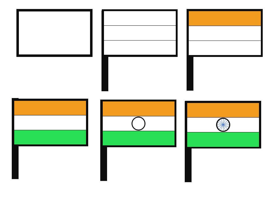 India flag idea (8) Drawing Ideas