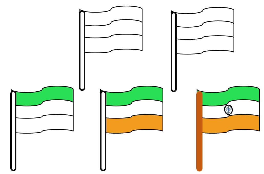 India flag idea (9) Drawing Ideas