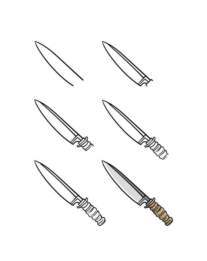 Kitchen knife idea (2) Drawing Ideas