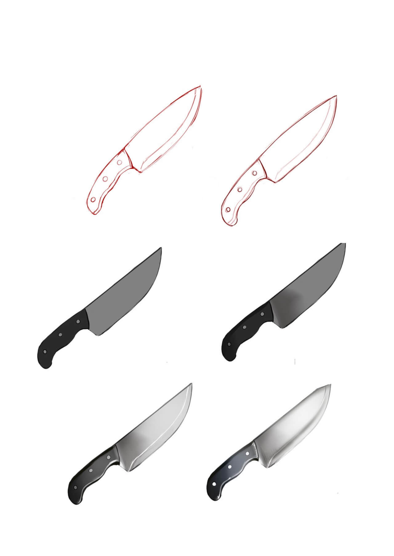 Kitchen knife idea (3) Drawing Ideas