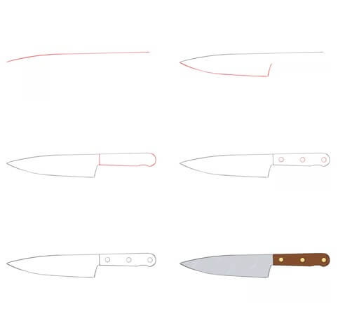 Kitchen knife idea (5) Drawing Ideas