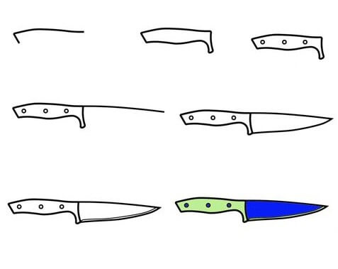 How to draw Knife in game idea (1)