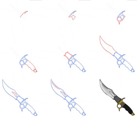 Knife Drawing Ideas