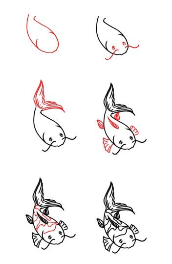 Koi fish idea (11) Drawing Ideas