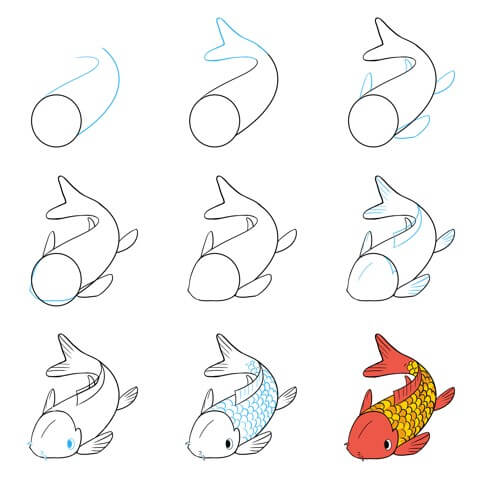 Koi fish idea (14) Drawing Ideas