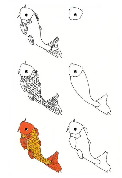 Koi fish idea (20) Drawing Ideas