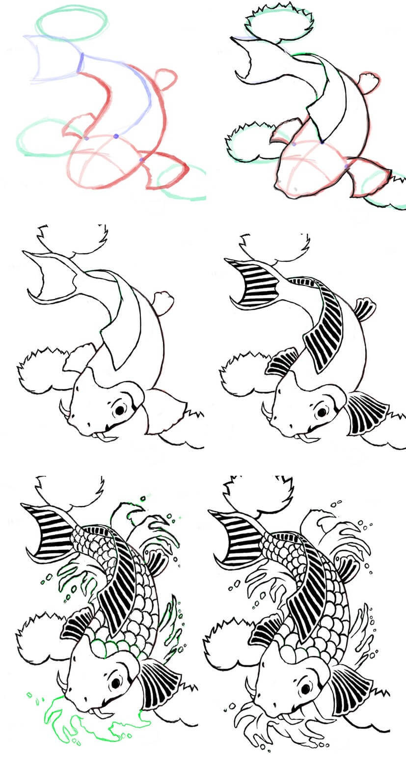 Koi fish idea (3) Drawing Ideas